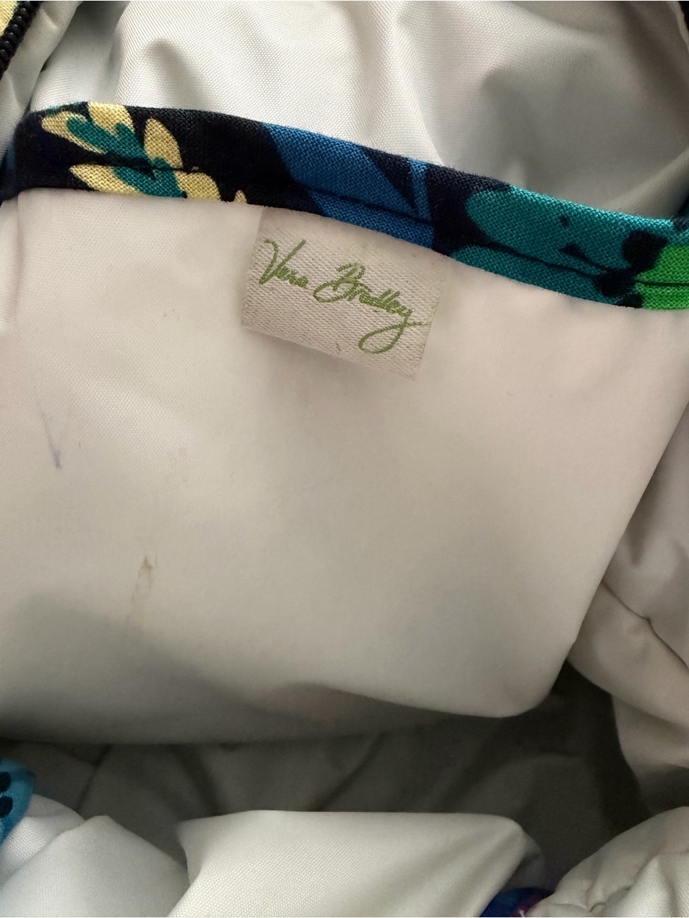 Vera Bradley Midnight Blues Floral Insulated Lunch Cooler Bag Quilted - Picture 8 of 15